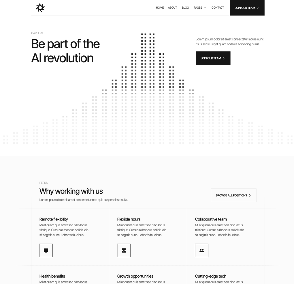 Careers Page - Quantum | Webflow Template