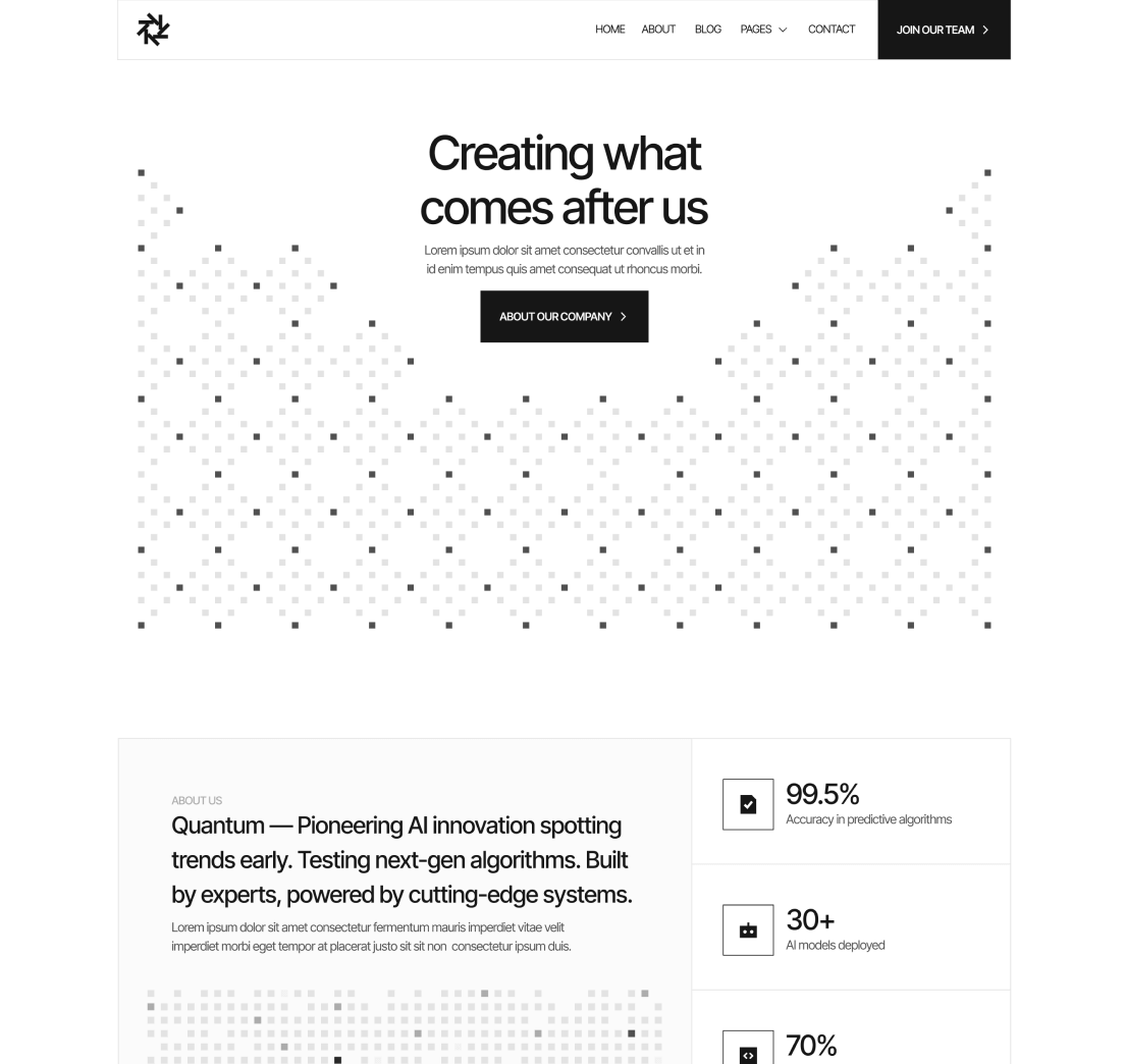 Home V3 Page - Quantum | Webflow Template